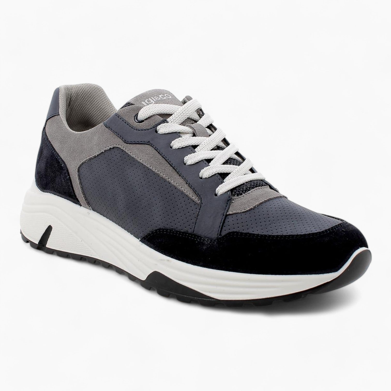 Igi & Co Men's Navy Runner Shoes with Memory Foam Insole and Shock Absorber