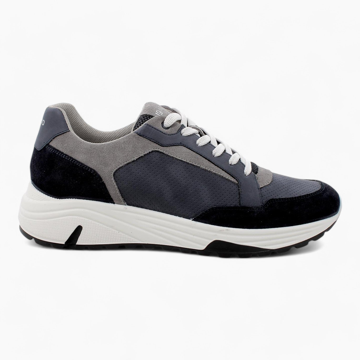 Igi & Co Men's Navy Runner Shoes with Memory Foam Insole and Shock Absorber