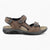 Igi & Co Men's Brown Leather Sandals with Memory Foam and Arch Support