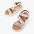 Oh! My Sandals Gold Leather Platform Sandals