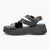 Oh! My Sandals Black Leather Platform Sandals