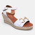 OH! MY SANDALS White Wedge Sandal – Elegant Lift with Cushioned Comfort