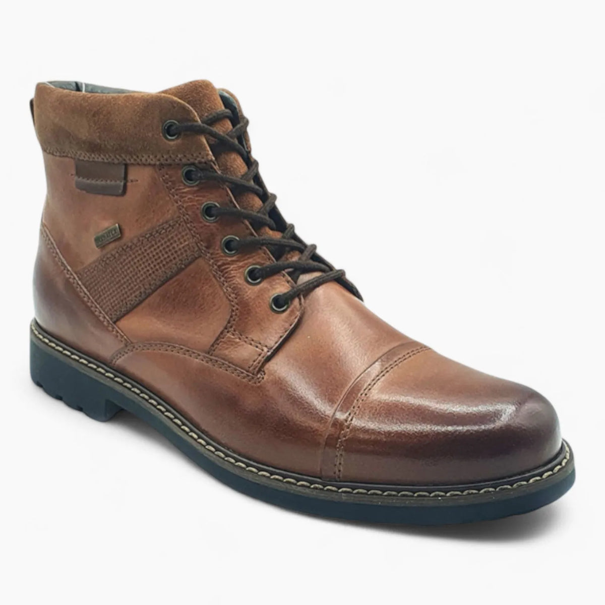 Dubarry Savoy Men&#39;s Tan Leather Ankle Boots – Waterproof with Toe Cap &amp; Tracked Sole - Leavys Shoes