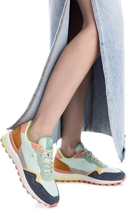 Xti Aqua Multi-Colour Trainers with Removable Insole - Leavys Shoes