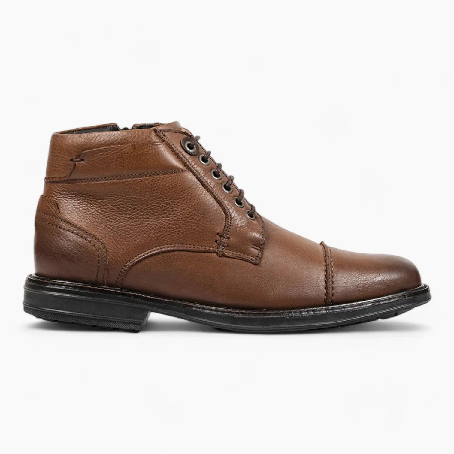 Anatomic & Co Abade Men's Brown Leather Lace-Up Boots - Toe Cap, Medium Fit - Leavys Shoes