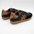 Another Trend KOMBA Black Leather Trainers with Metallic Gold Logo
