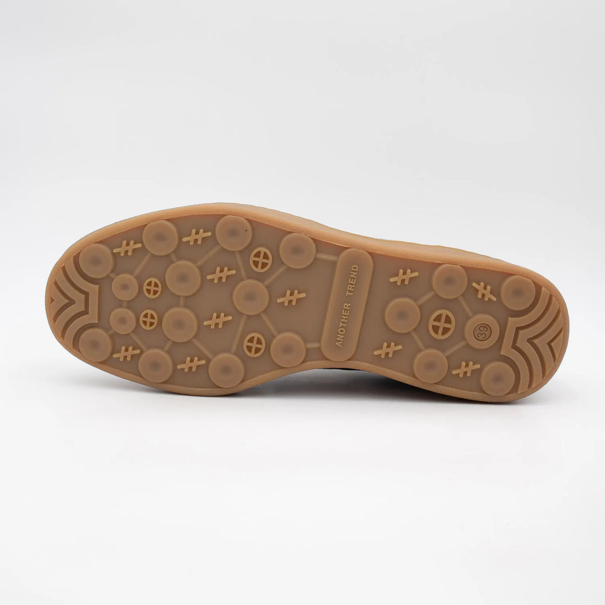 Another Trend KOMBA Black Leather Trainers with Metallic Gold Logo - Leavys Shoes