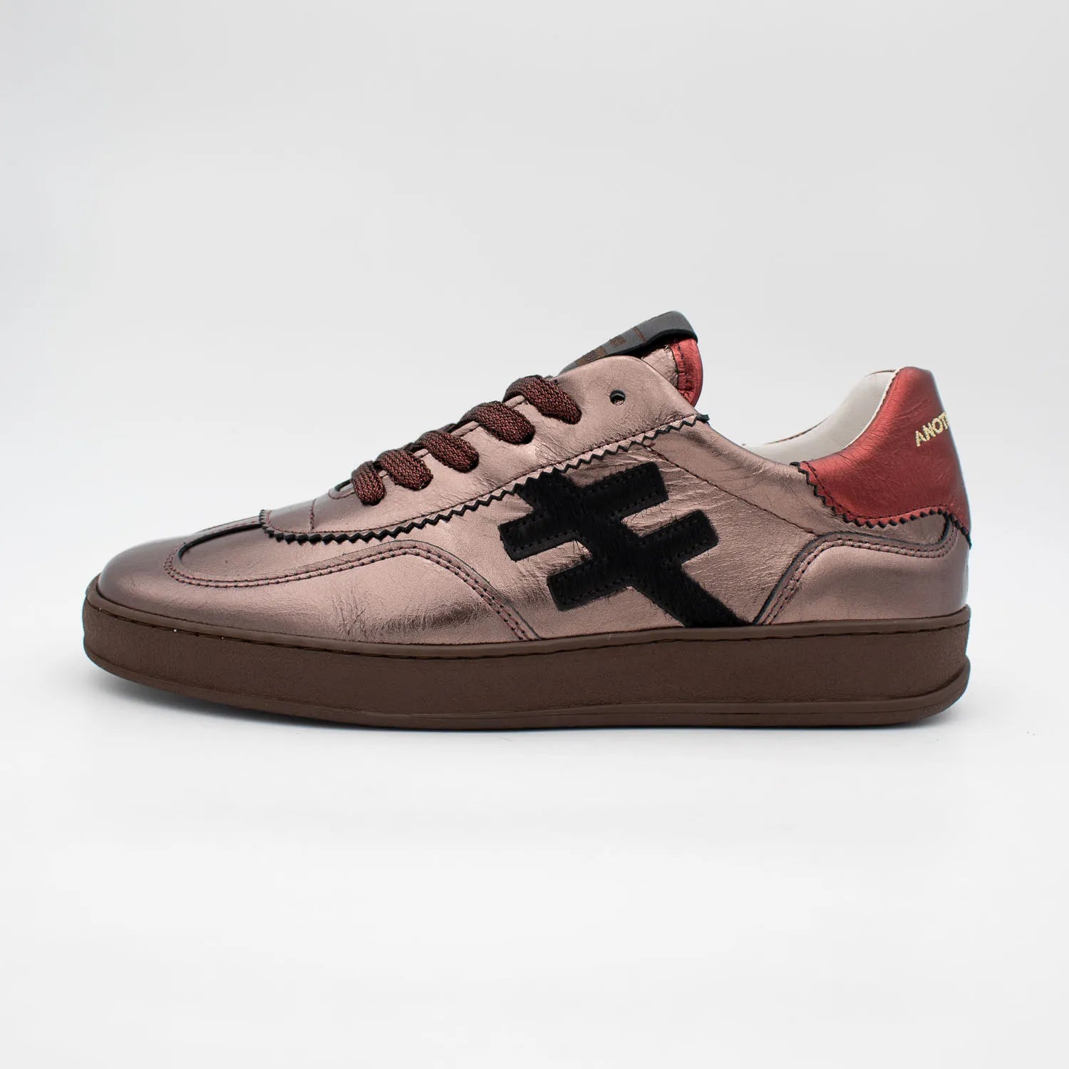 Another Trend LAS VEGAS Smoke Metallic Trainers with Hair-On Logo