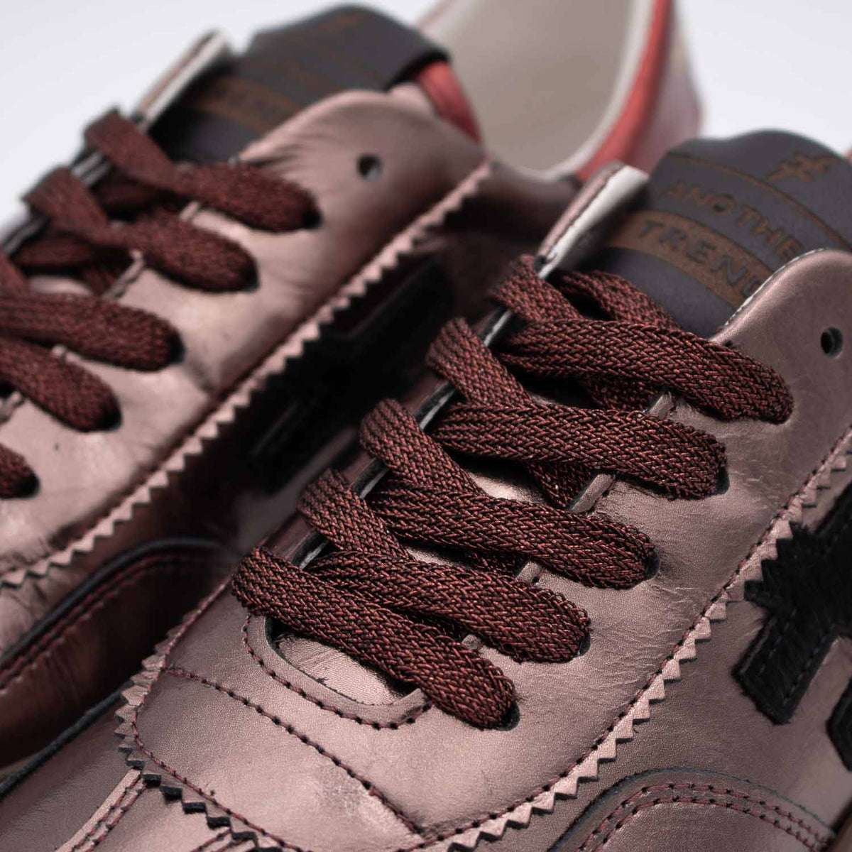 Another Trend LAS VEGAS Smoke Metallic Trainers with Hair-On Logo - Leavys Shoes