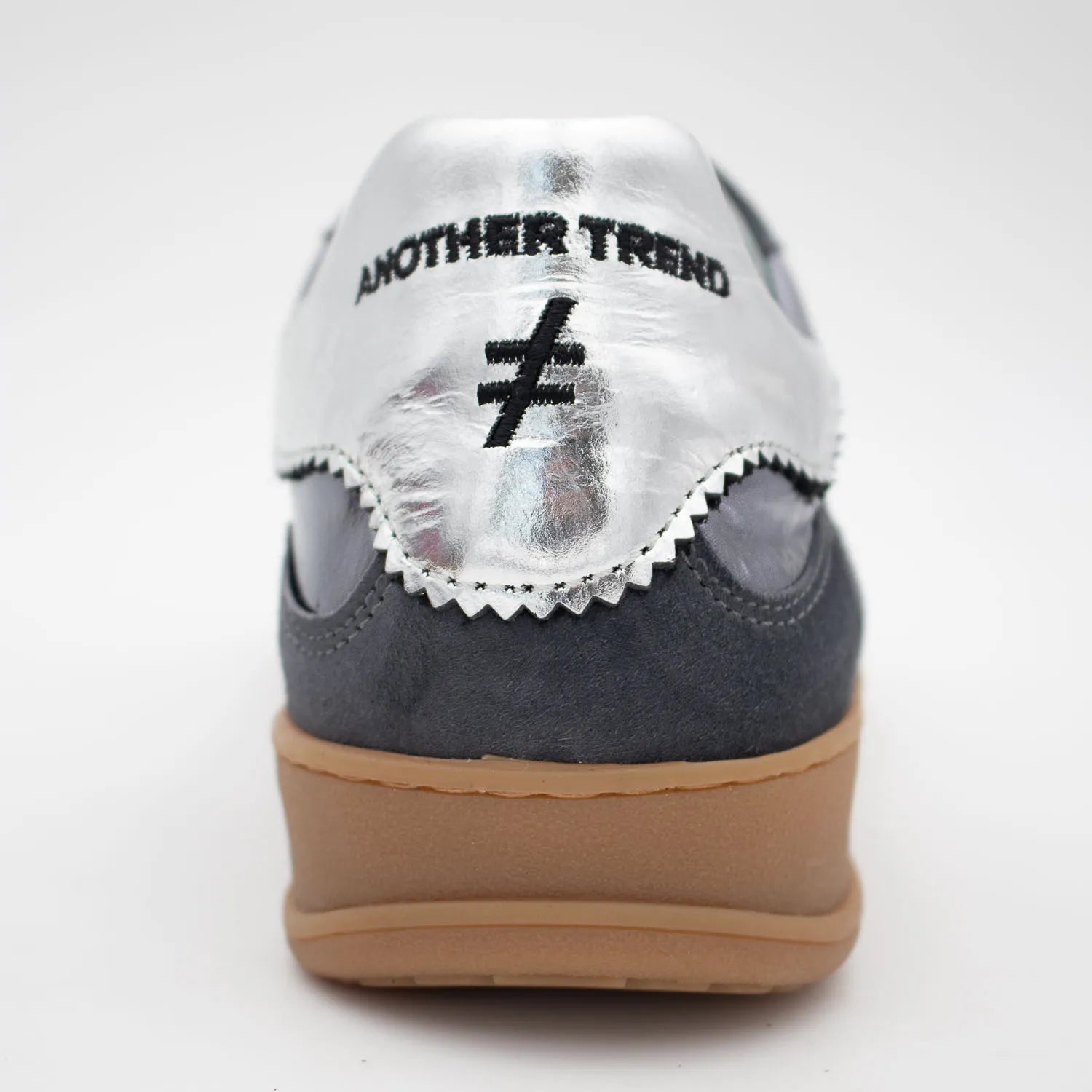 Another Trend ANTE + METAL Trainers in Gunmetal Charcoal & Fuchsia Accent - Leavys Shoes