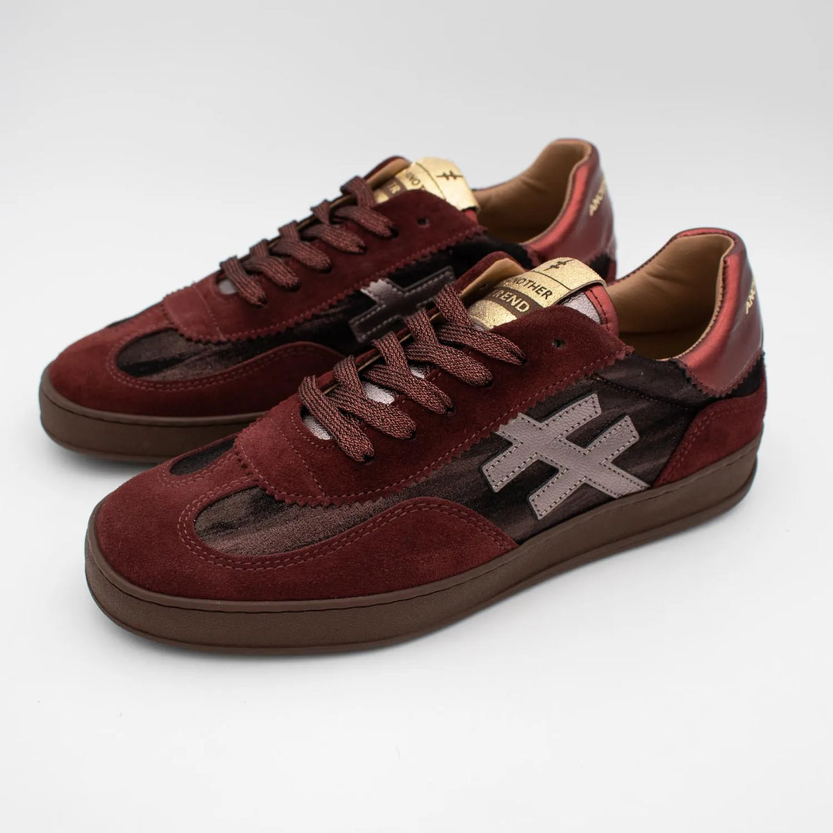 Another Trend Rioja Baby Silk & Vintage Metal Trainers - Leavys Shoes