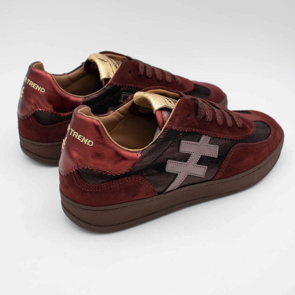 Another Trend Rioja Baby Silk & Vintage Metal Trainers - Leavys Shoes