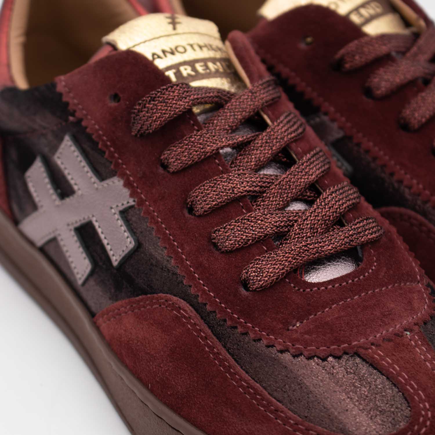 Another Trend Rioja Baby Silk & Vintage Metal Trainers - Leavys Shoes