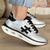 Another Trend Silver & Black Trainers with Aerated Sole - Leavys Shoes