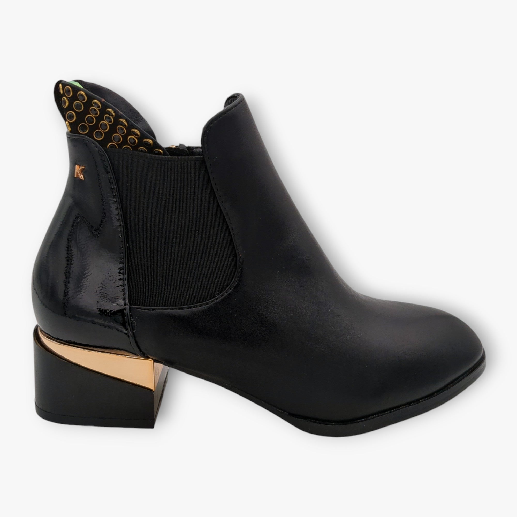 Kate Appleby Alice Black Faux Leather Ankle Boots