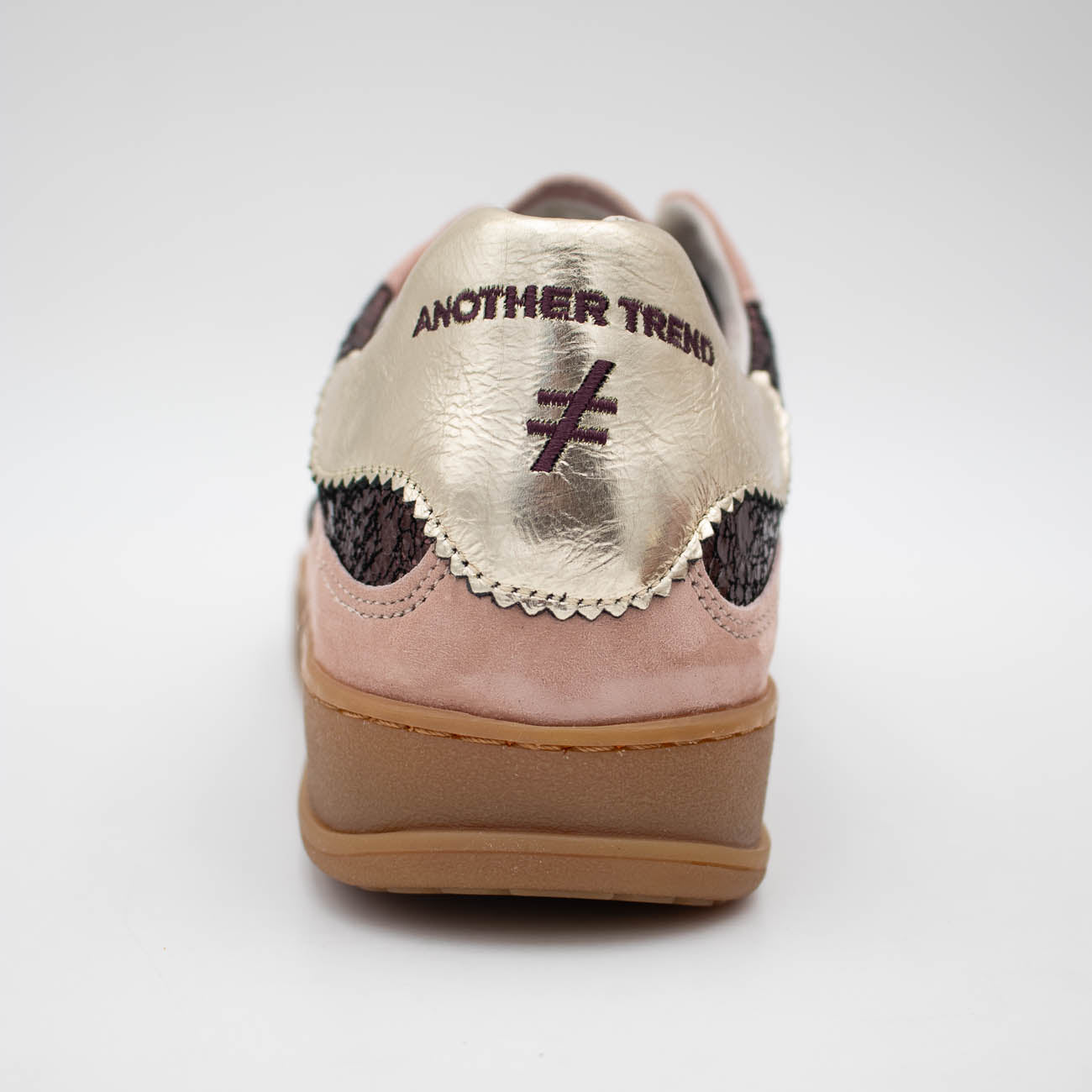 Another Trend Iconic II Blush Pink Metallic Leather Trainer