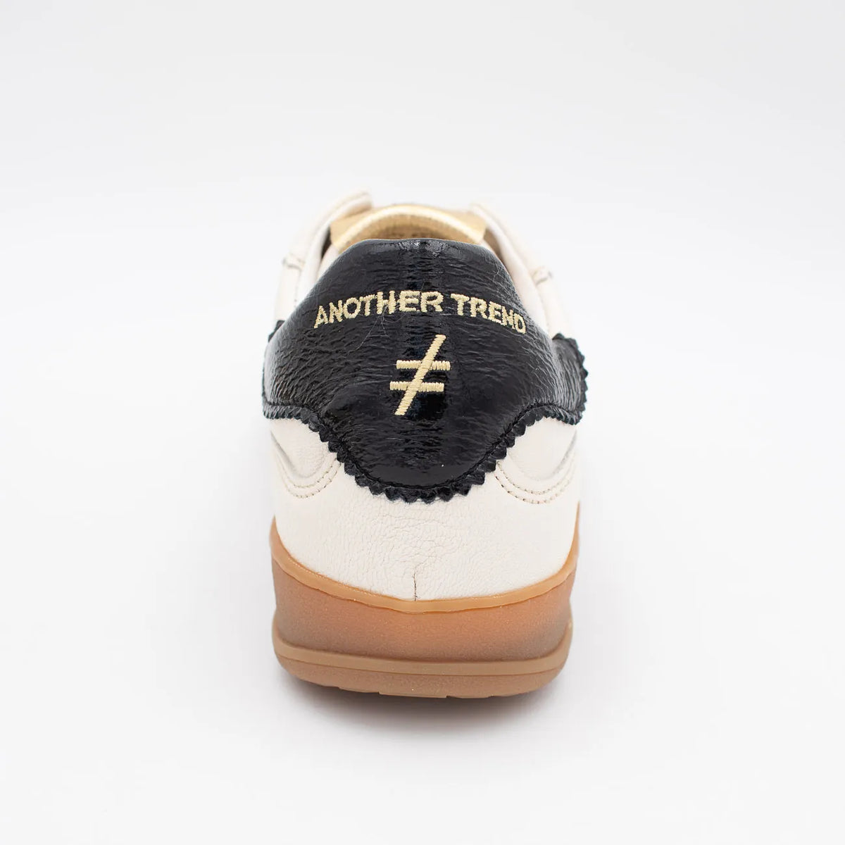 Another Trend Leather Retro Trainers – Off White