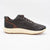 Brown leather sneaker on a white background