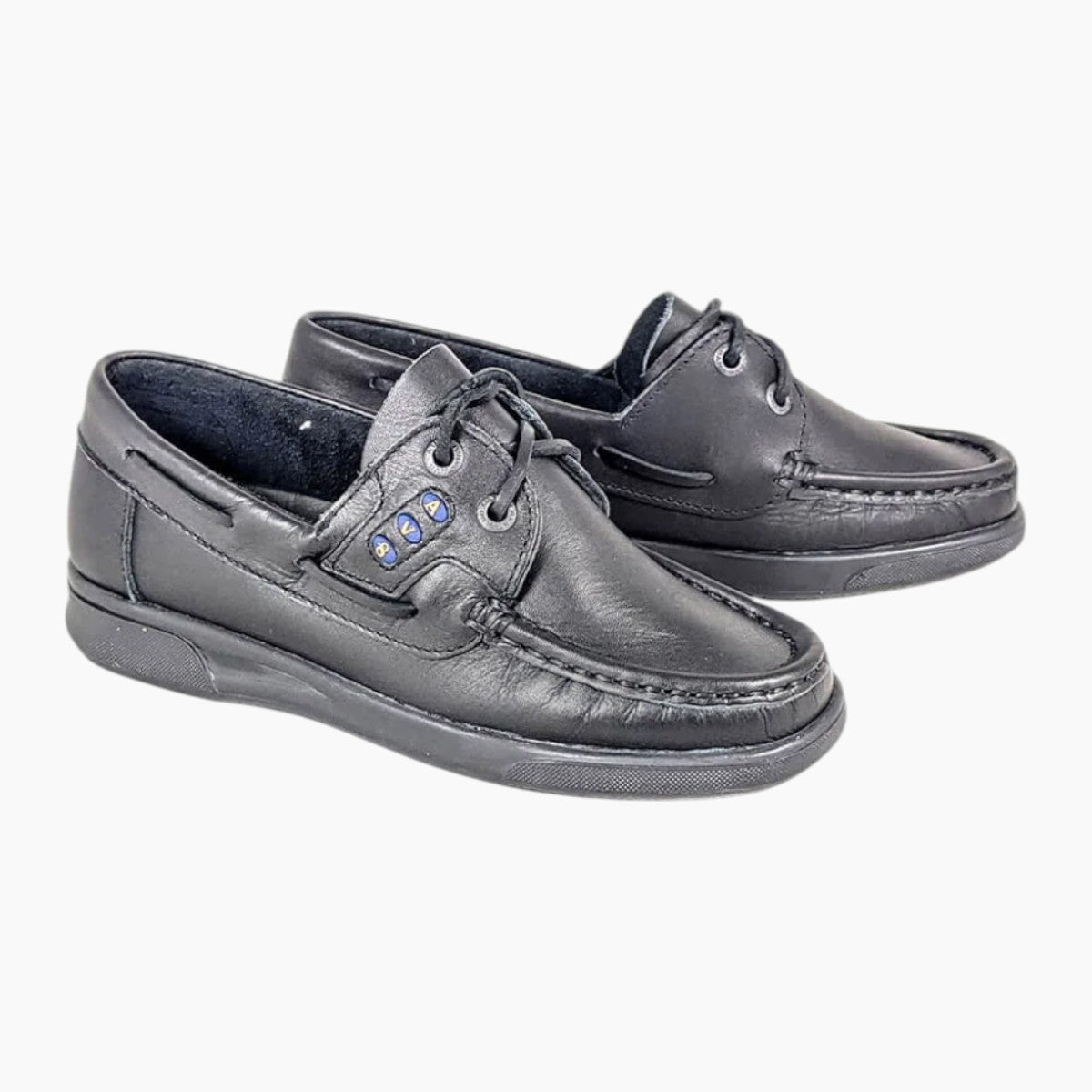 AV8 Kapley Black Deck School Shoes - Leavys Shoes