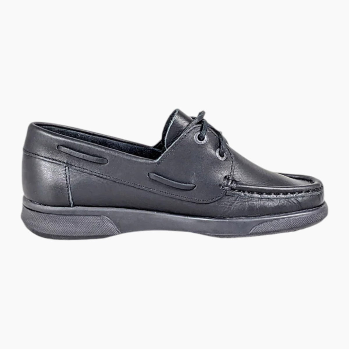 AV8 Kapley Black Deck School Shoes - Leavys Shoes