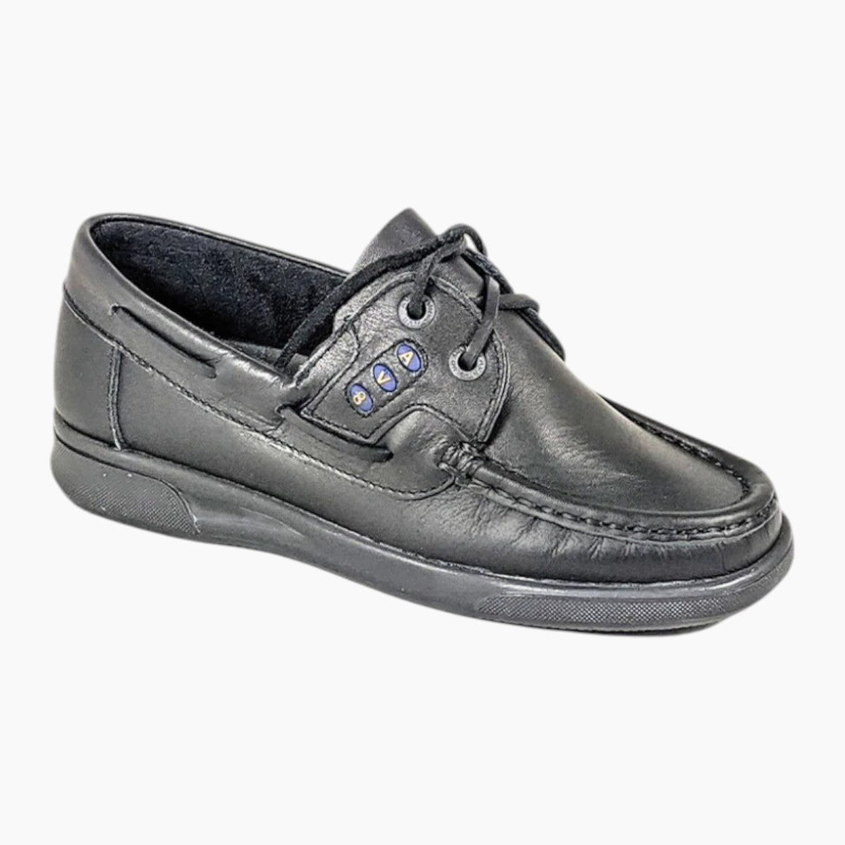 AV8 Kapley Black Deck School Shoes