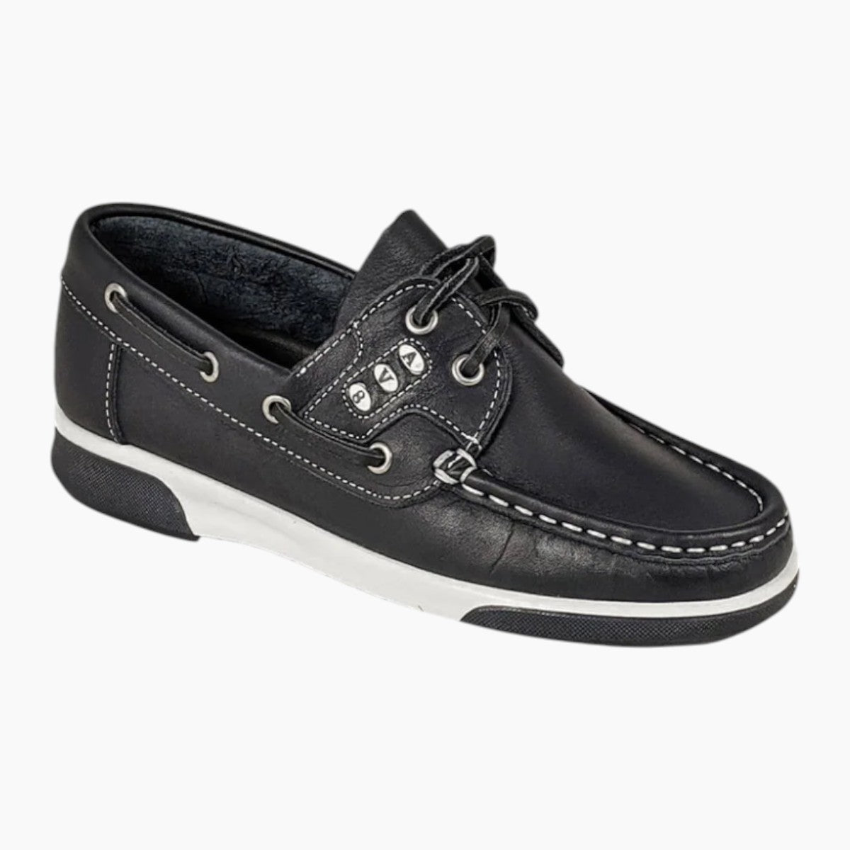 AV8 Kapley Navy Leather Deck Shoes - Leavys Shoes
