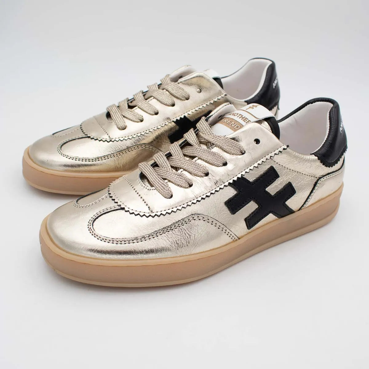 Another Trend ICONIC II Gold Trainer (Metallic Finish) (Lace Up) - A0325843