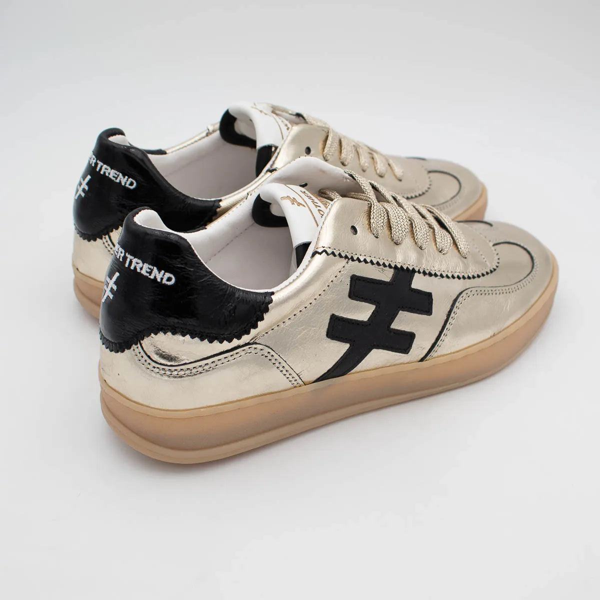 Another Trend ICONIC II Gold Trainer (Metallic Finish) (Lace Up) - A0325843