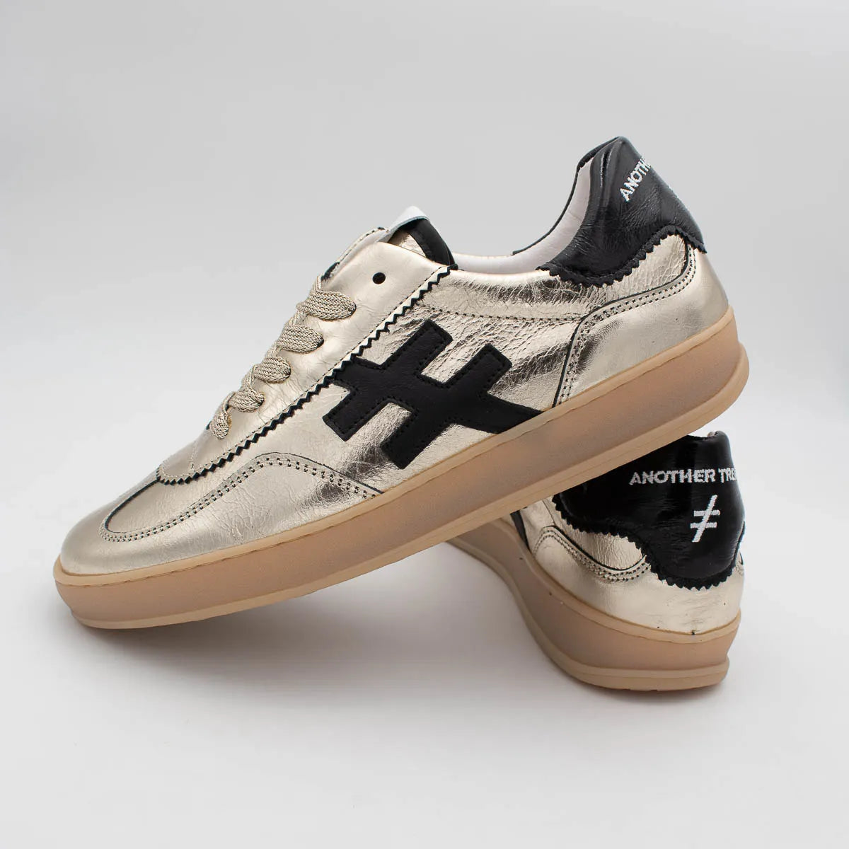 Another Trend ICONIC II Gold Trainer (Metallic Finish) (Lace Up) - A0325843