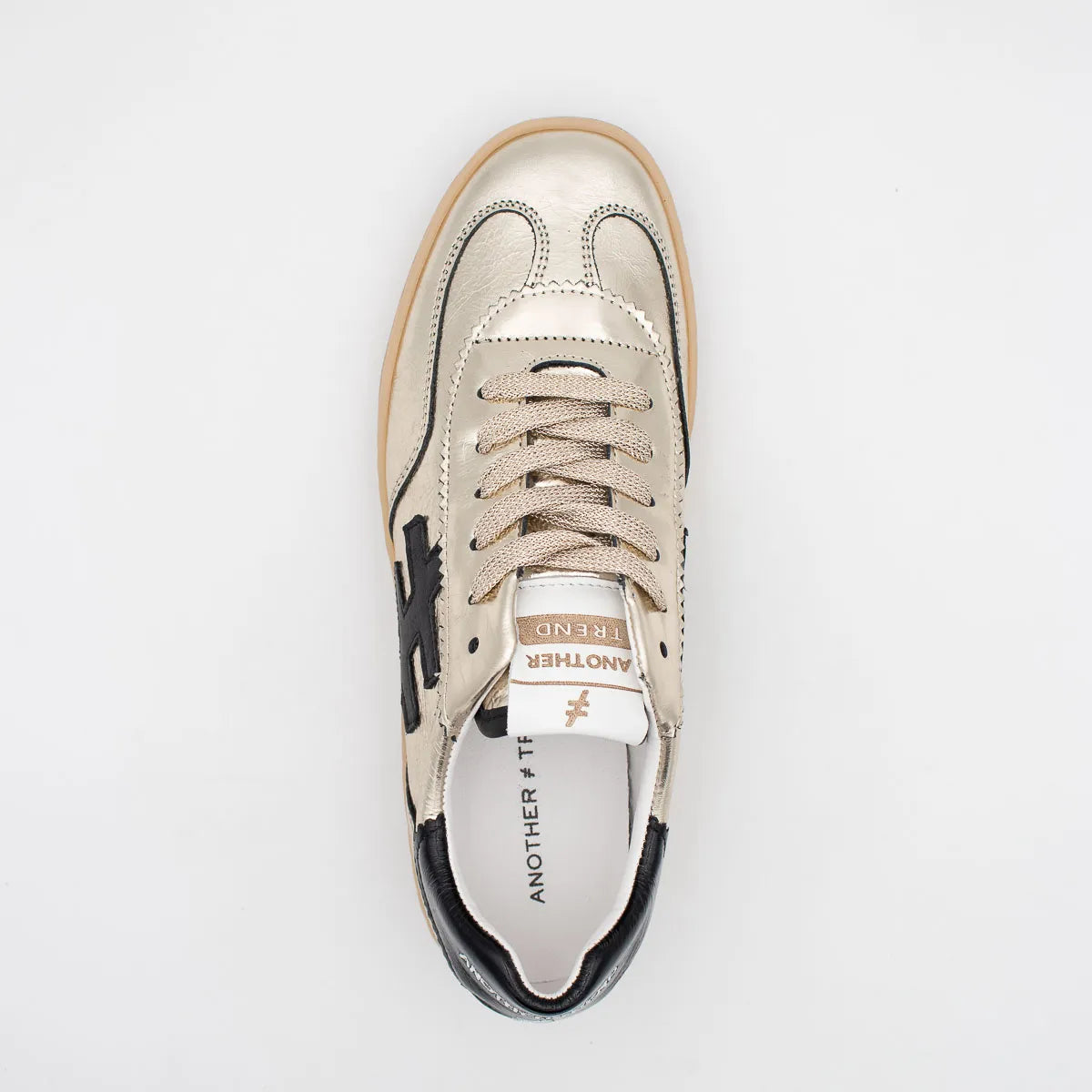 Another Trend ICONIC II Gold Trainer (Metallic Finish) (Lace Up) - A0325843