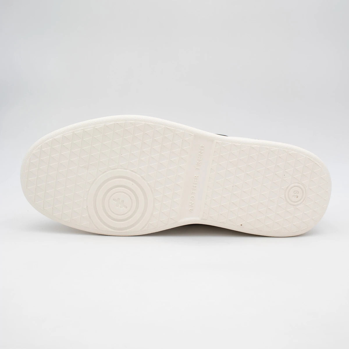 Another Trend White and Taupe Trainer (Platform Sole) - A032T493