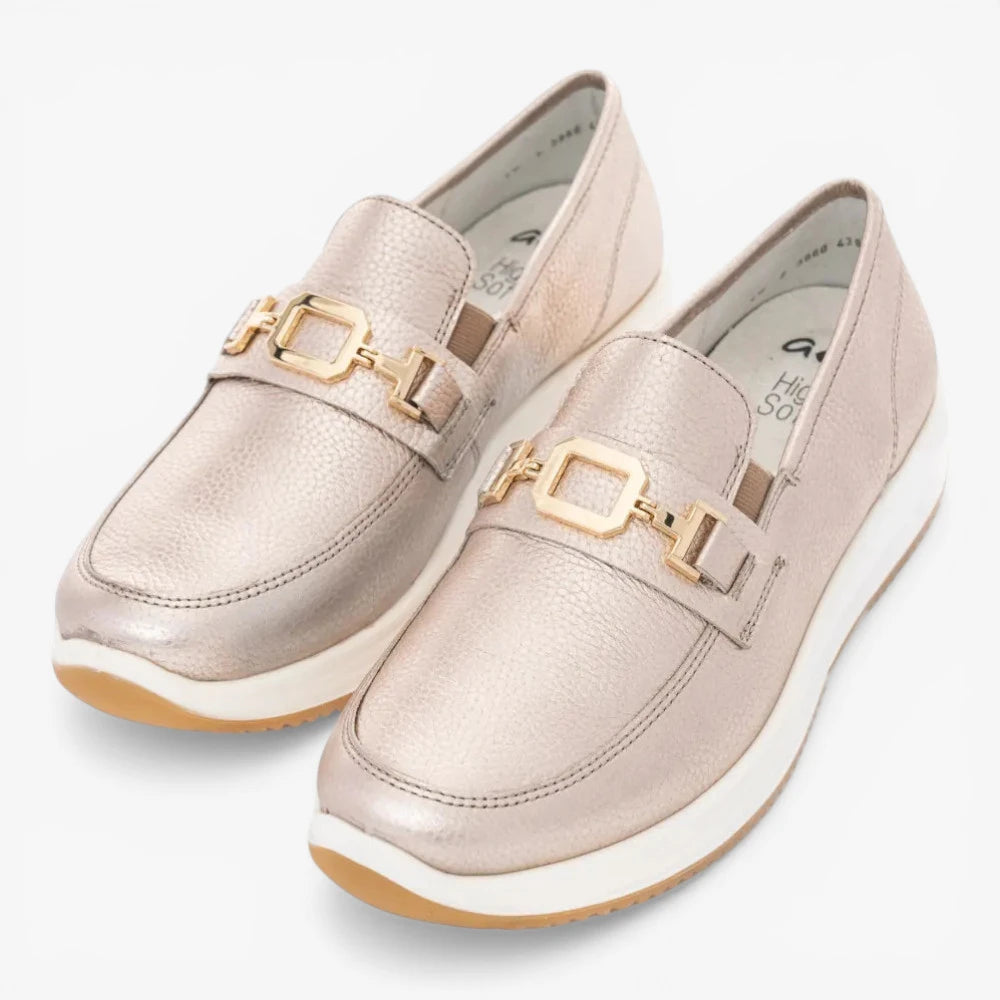 Ara Gold Loafer (Wide Fit) Osaka