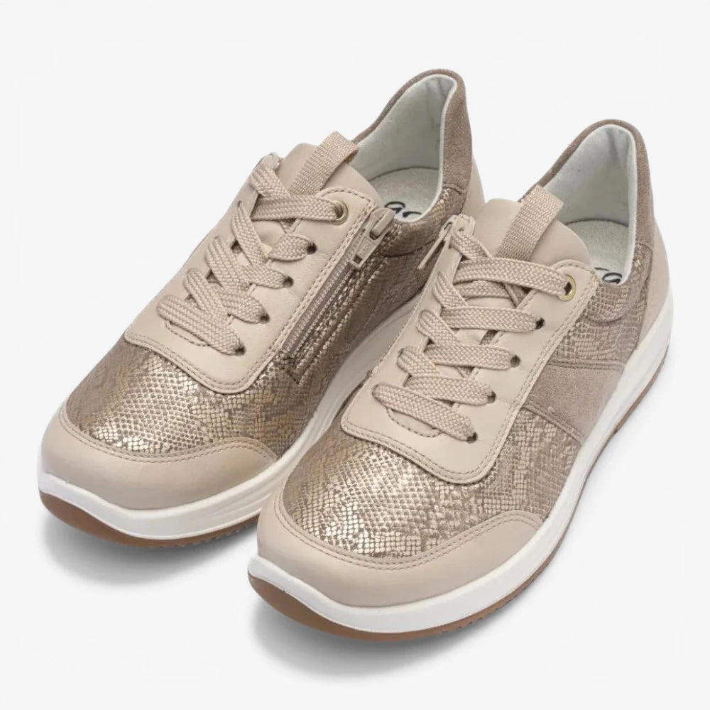 Ara Beige Trainer (Wide Fit) Osaka