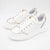 White Trainer with Gold Detailing by Meline - Leavys Shoes