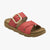 Lotus Comino Red Leather Mule Sandals with Buckle