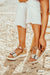 Oh! My Sandals Vania Metallic Leather Sandals