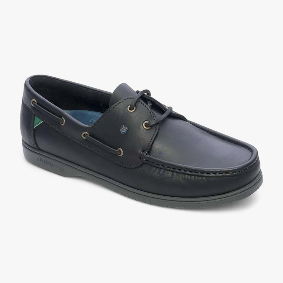 Dubarry Admirals Black Leather Deck Shoes - Leavys Shoes