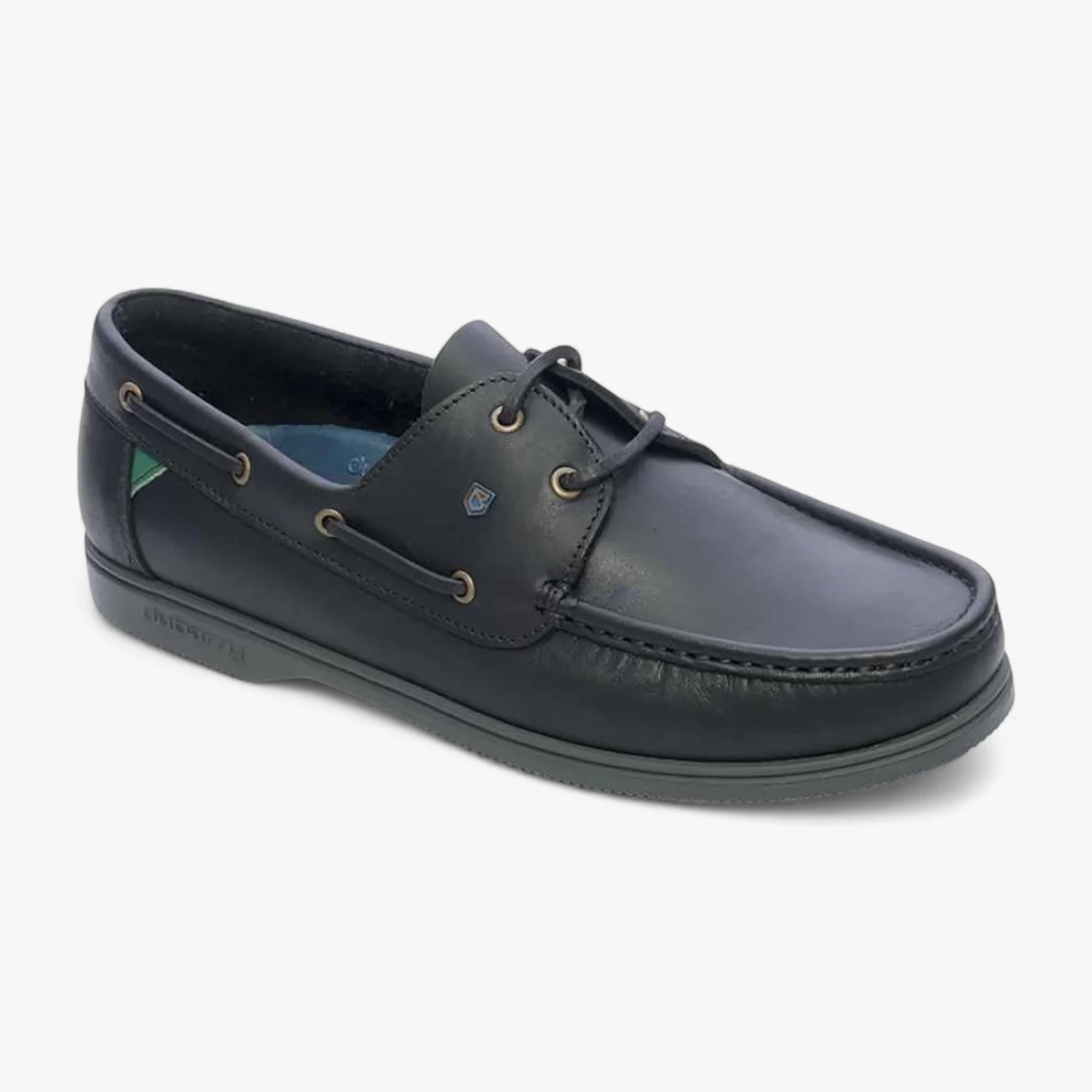 Dubarry Admirals Black Leather Deck Shoes - Leavys Shoes