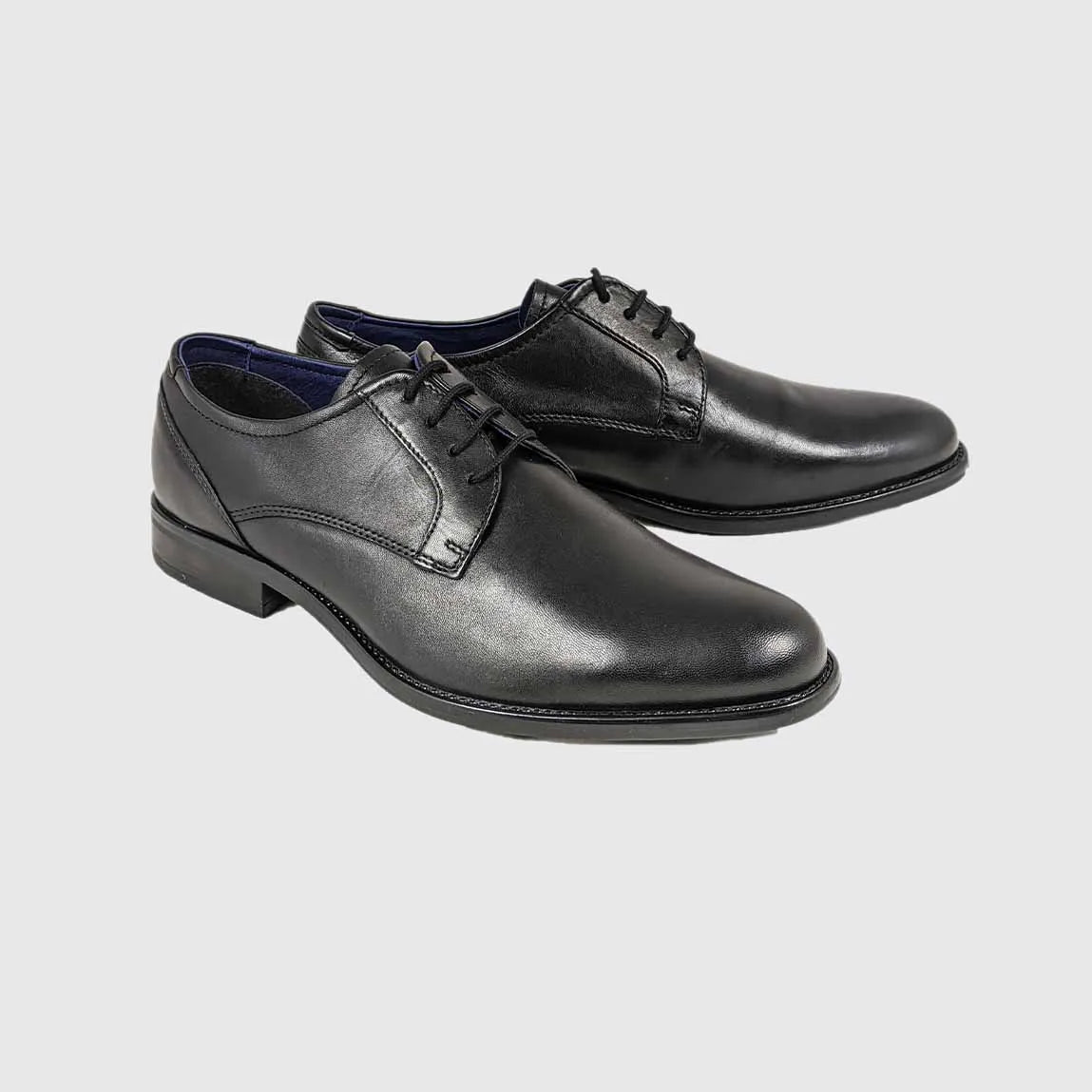Dubarry Darrel black leather shoes – three-quarter view of the pair