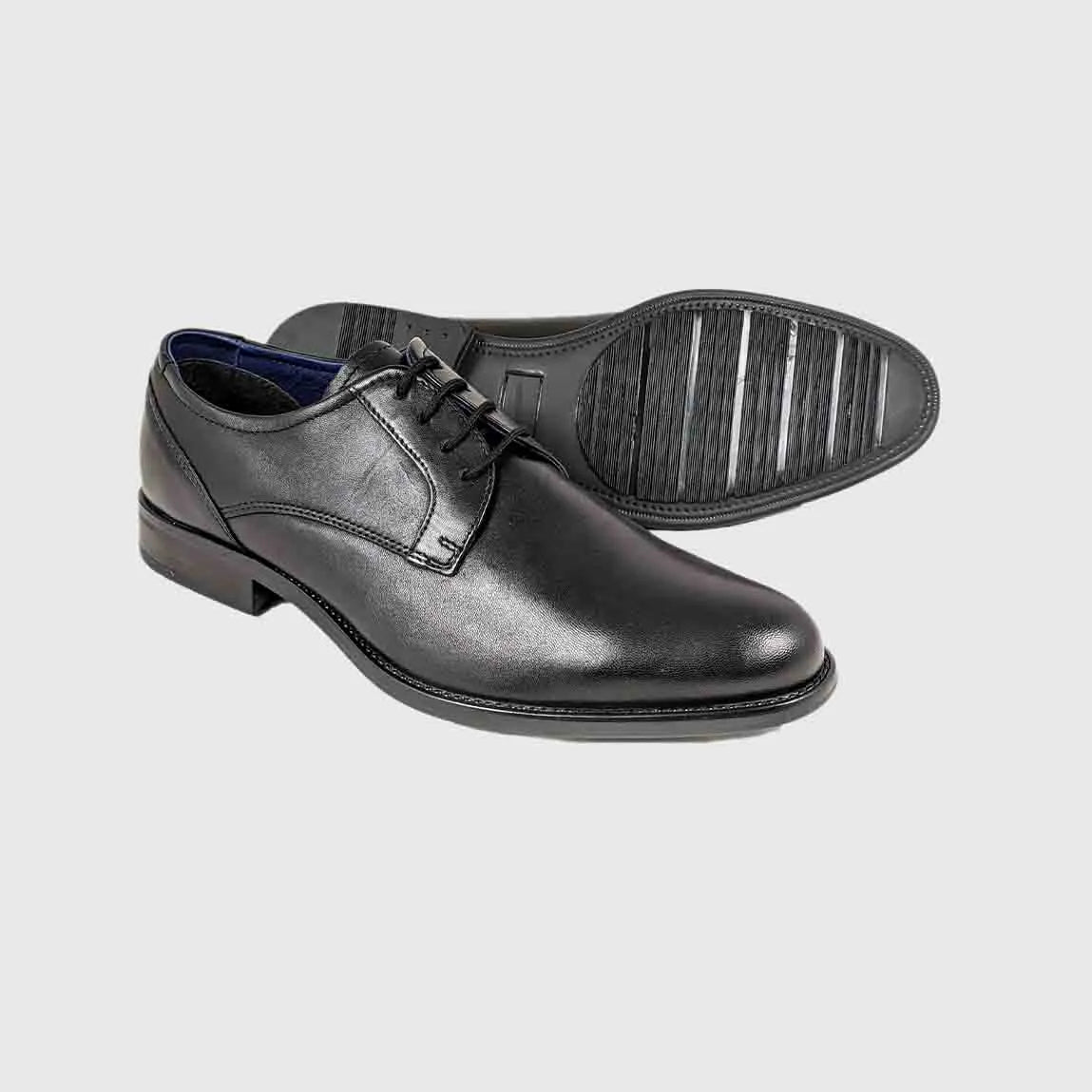 Dubarry Darrel black leather shoes – pair showing the outsole