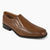 Tan Slip-On Shoes with Tramline Stitch - Dubarry Declan - Leavys Shoes