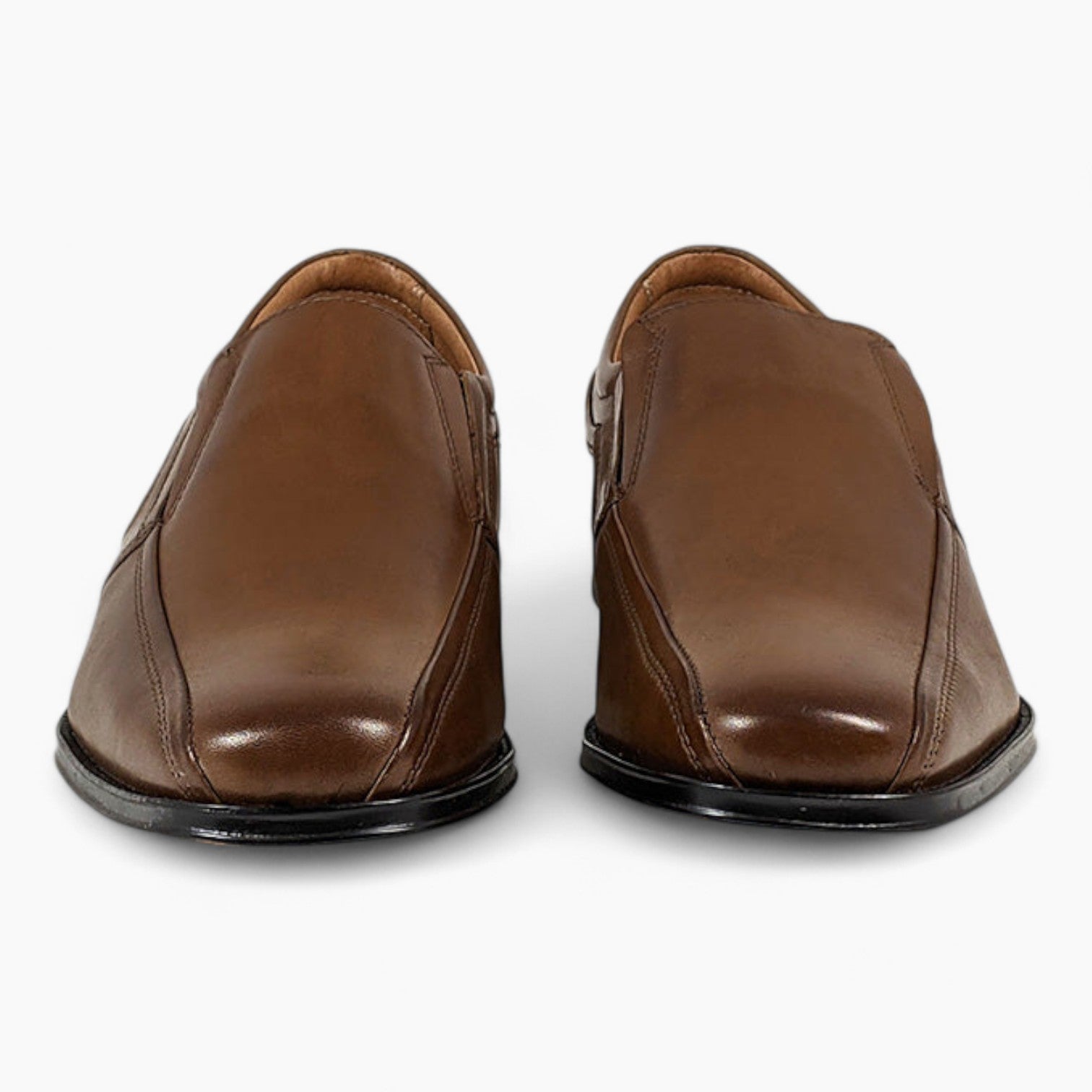 Tan Slip-On Shoes with Tramline Stitch - Dubarry Declan - Leavys Shoes