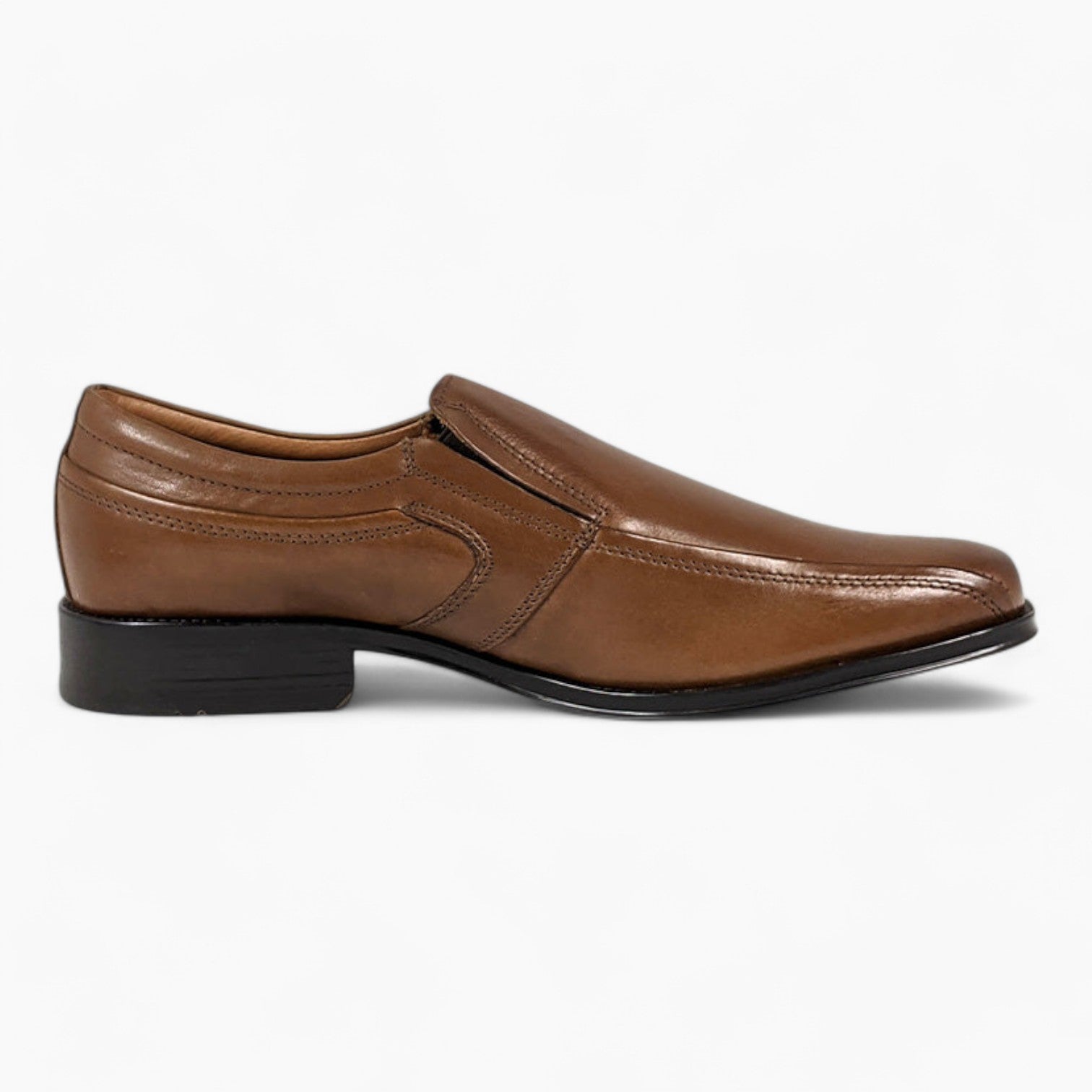 Tan Slip-On Shoes with Tramline Stitch - Dubarry Declan