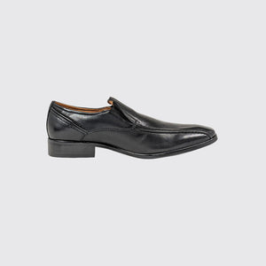 Side view of the formal slip-on dress shoe by Dubarry.