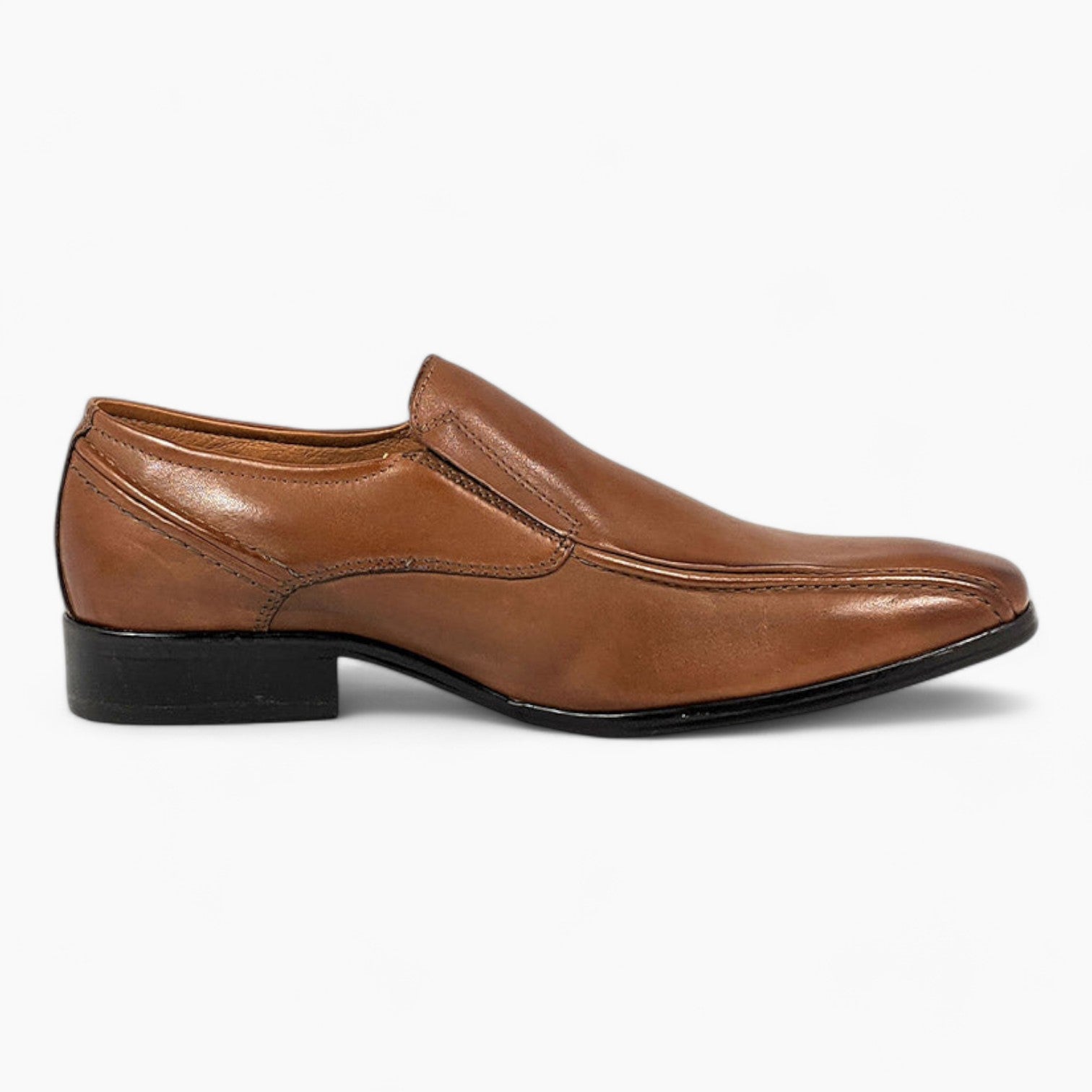 Tan Slip-On Shoes with Tramline Stitch - Dubarry Deegan - Leavys Shoes