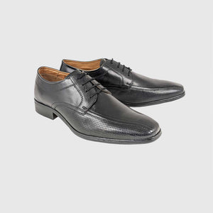 Side angle view of Dubarry Denzil Black formal shoe.