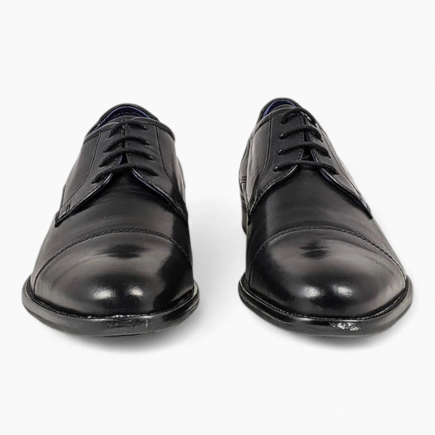 Dubarry Derek Black Dress Shoes – Classic Leather Formal Shoes with Toe Cap - Leavys Shoes