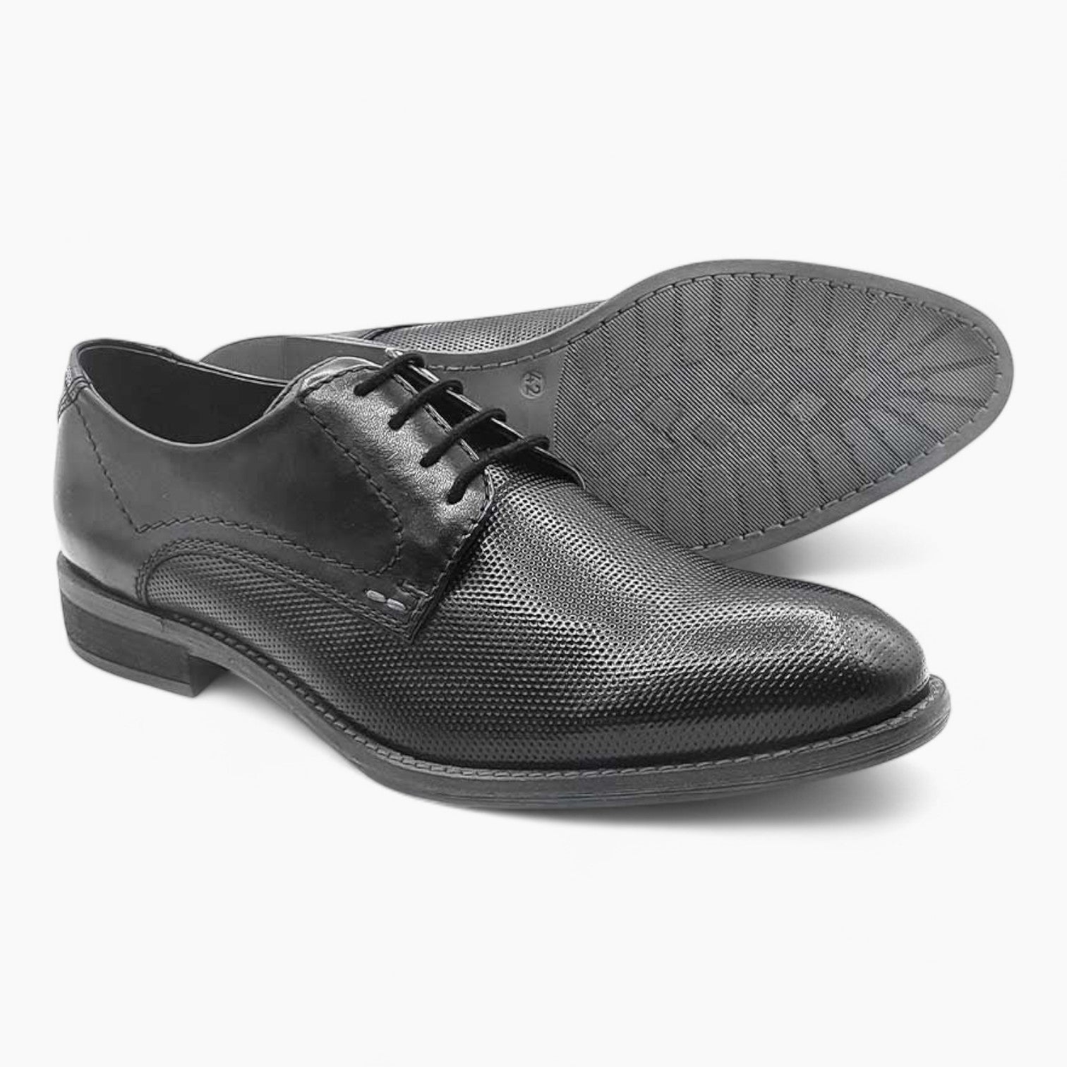 Black Formal Dress Shoes with Pin Hole Design: Dubarry Duke