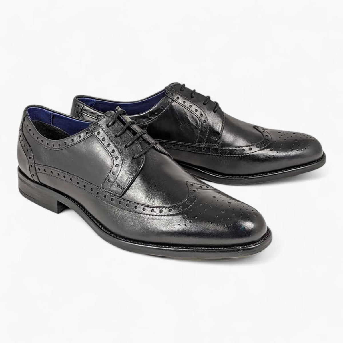Brogue Design Formal Dress Shoe - Dubarry Dyson Black - Leavys Shoes