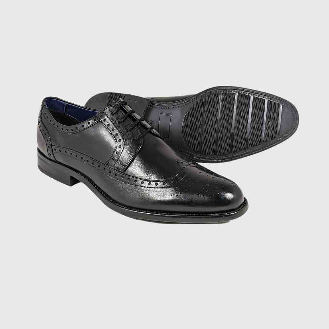 Frontal pair view of the Dubarry Dyson Black Formal Dress Shoes.